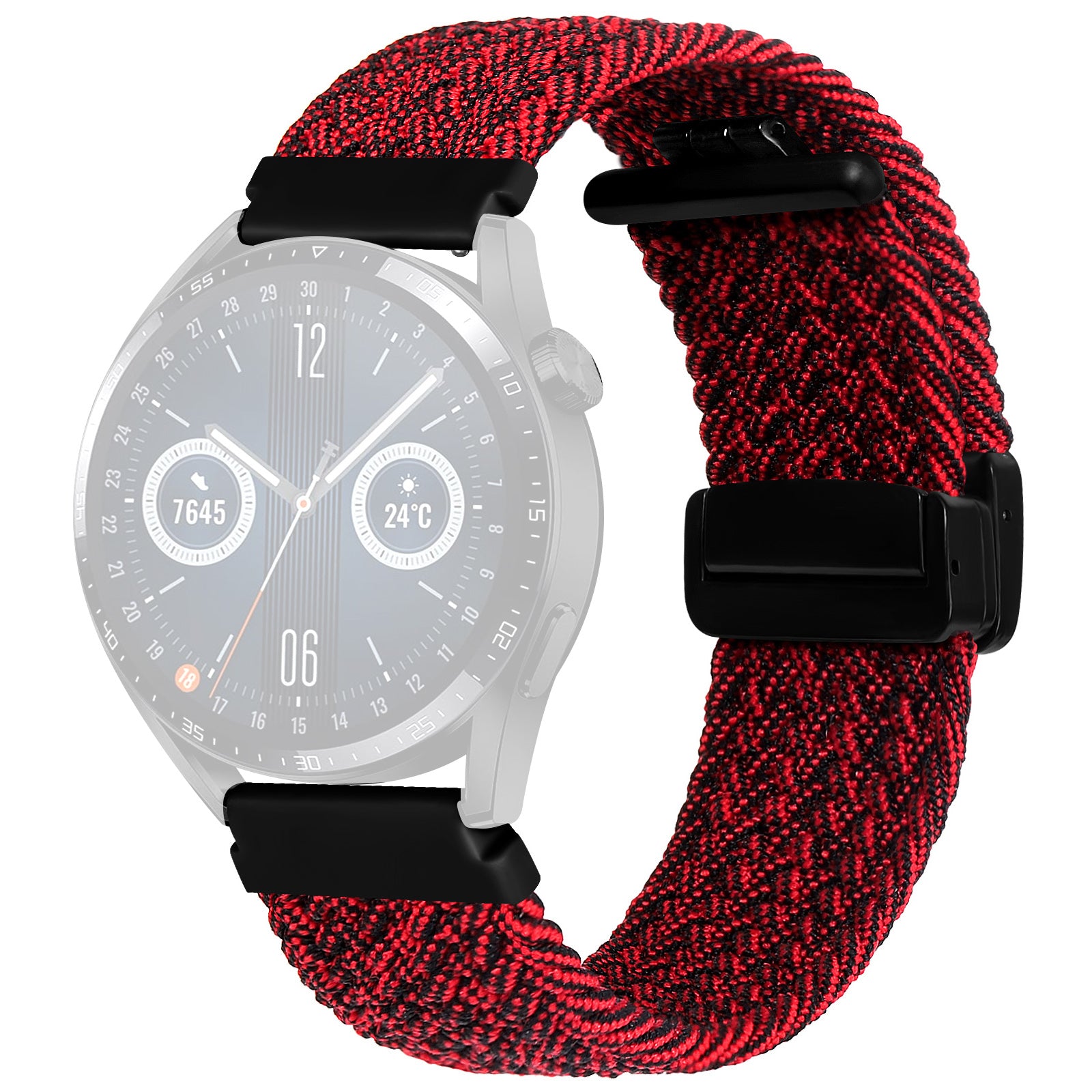 Nylon Watch Bands for Garmin vivomove Trend Style Luxe 20mm Folding Buckle Adjustable Braided Strap Nylon Watch Bands for Garmin vivomove Trend Style Luxe 20mm Folding Buckle Adjustable Braided Strap
